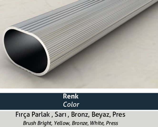 22mm Dar Oval Askılık Mobilya Profili