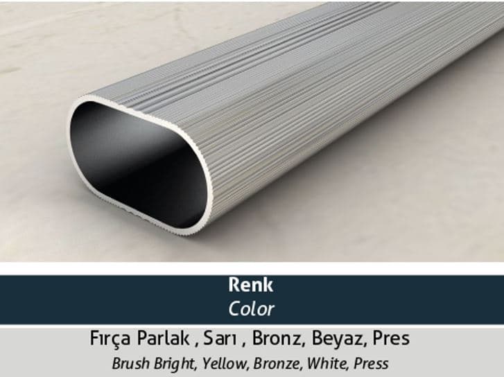 24mm Oval Çizgili Askılık Mobilya Profili