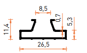 SMT7120B Askılık, Raf, Led ve Kulp Profilleri